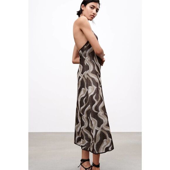 ZARA JACQUARD KNIT DRESS - Picture 6 of 8